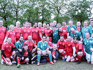 Football mathch between members of the State Duma and the Bundestag